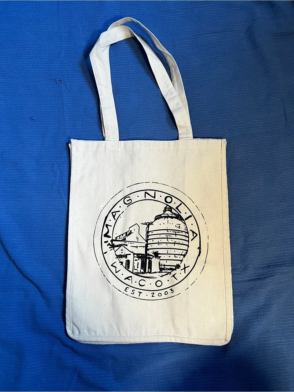 Magnolia Cream Market Canvas Tote Bag